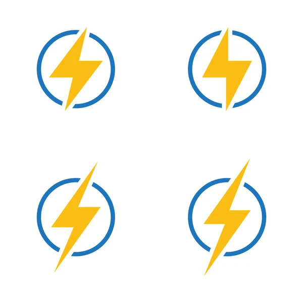 Icono Energía Eléctrica Del Rayo Vector — Vector de stock