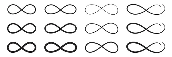 Symbole Infini Dessiné Main Icône Gribouillage Signe Infini — Image vectorielle