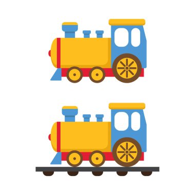 Oyuncak tren çizgi film vektör çizimi.