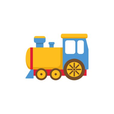 Oyuncak tren çizgi film vektör çizimi.