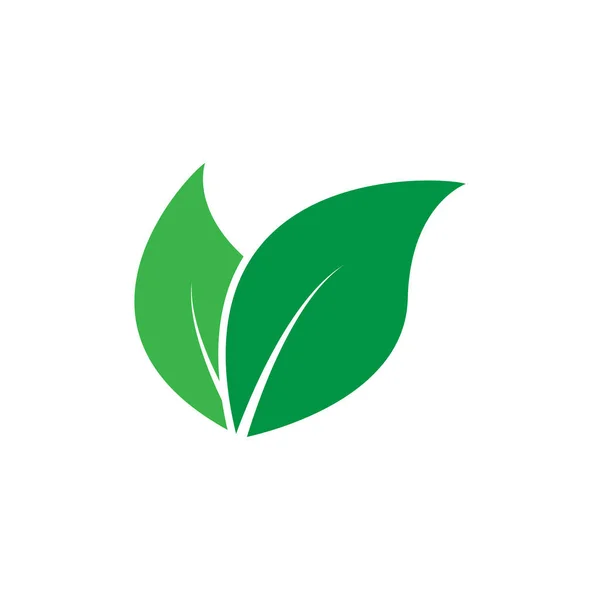 Πράσινα Φύλλα Εικονίδιο Άσπρο Φόντο Εικονογράφηση Διάνυσμα — Διανυσματικό Αρχείο