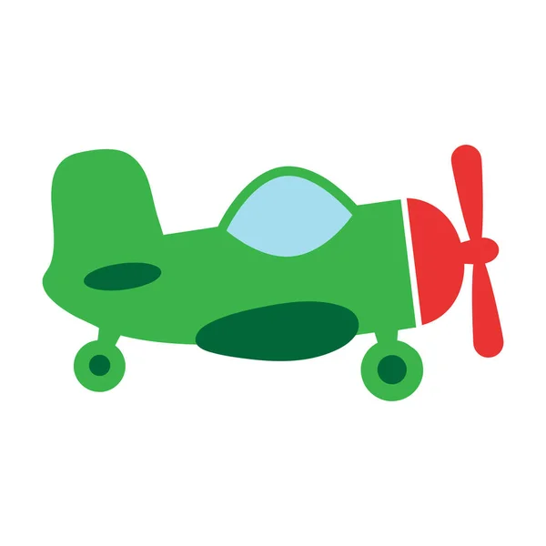 平面玩具图标 白色背景上的航空器矢量图标 — 图库矢量图片