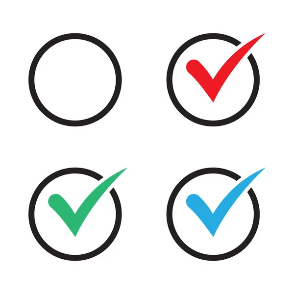 Checkbox Set Met Blanco Aangevinkt Vakje Vectorpictogram — Stockvector