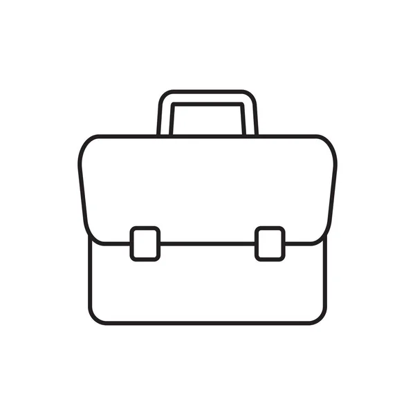 Aktentasche Linie Symbol Linearen Stil Piktogramm Isoliert Auf Weiß Koffer — Stockvektor