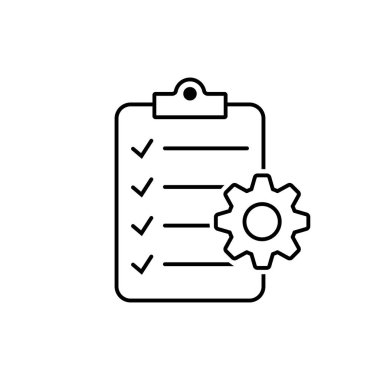 Proje Yönetimi Vektör Satırı Simgesi