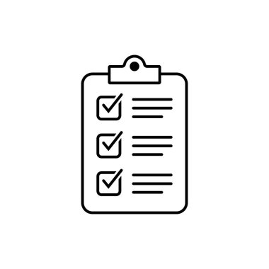 Pano satırı simgesi. Web sitesi ve uygulama tasarımı için işaretleme listesi işareti.