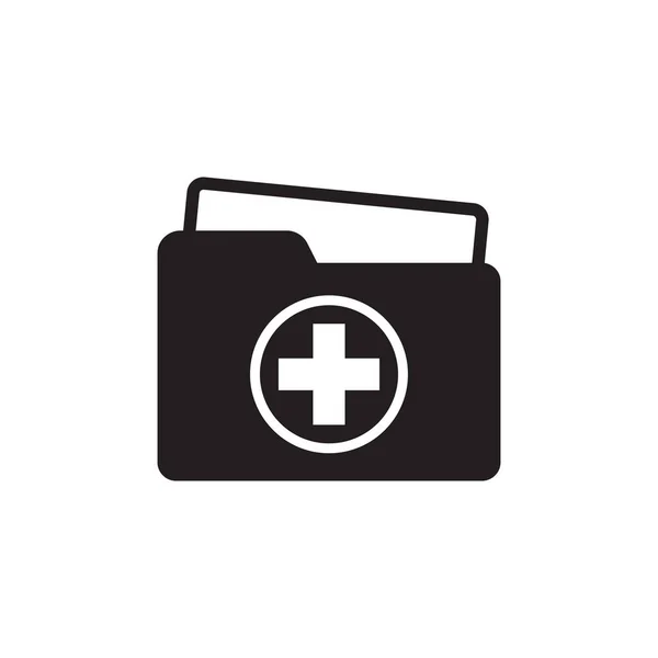 Medical Folder Minimal Vector Icon — Stock Vector