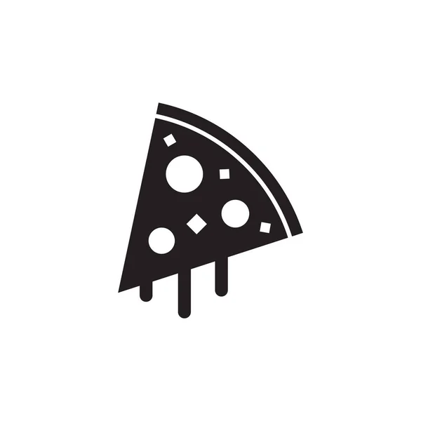 Icono Pizza Pieza Pizza Icono Vector Simple — Vector de stock
