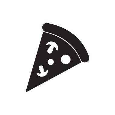 Pizza ikonu. Pizza parçası basit vektör simgesi.