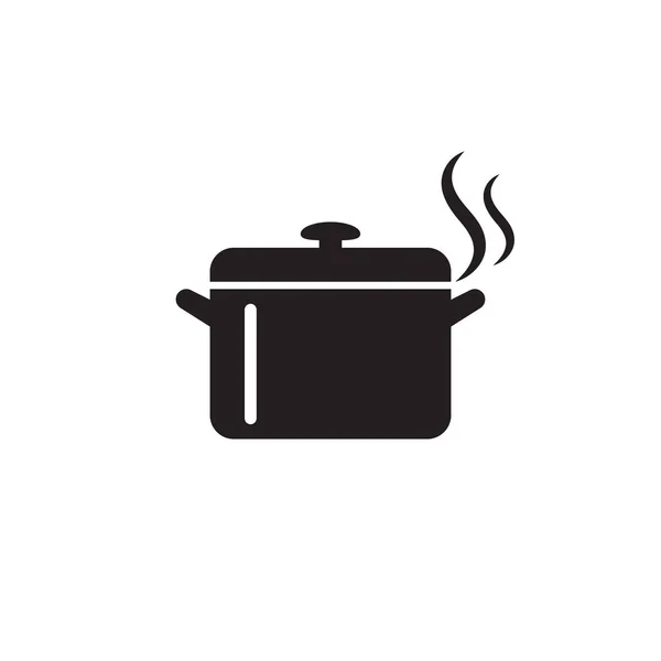 Kookpan Icoon Pot Icon Vector Geïsoleerd — Stockvector