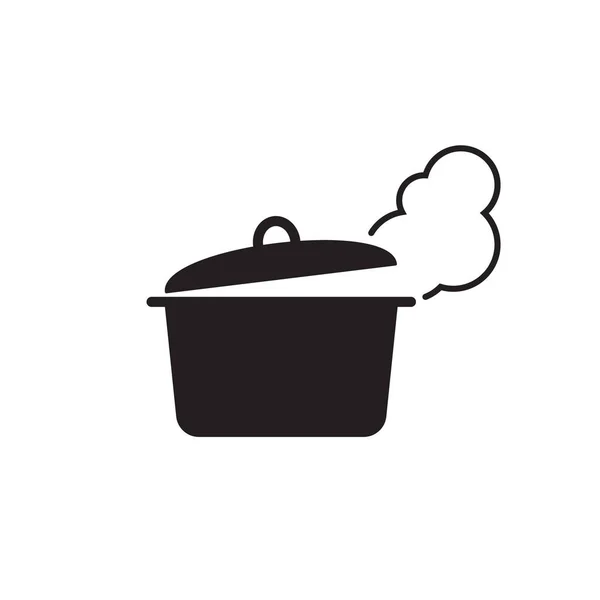 Cooking Pan Icon Pot Icon Vector Isolated — Stock Vector