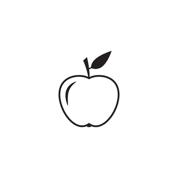 Apple Icon Vektor Illustration Isoliert — Stockvektor