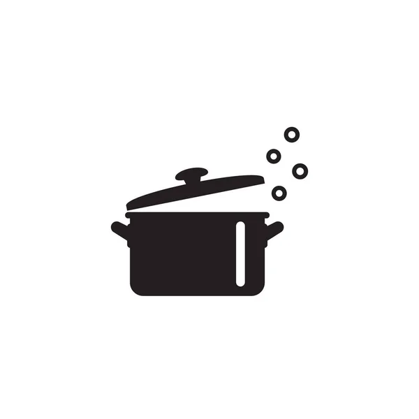 Kochpfanne Symbol Pot Symbol Vektor Isoliert — Stockvektor