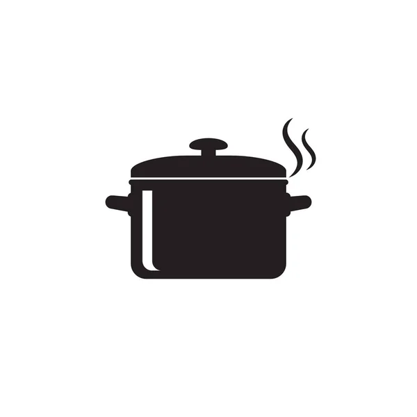 Cocinar Icono Cacerola Pot Vector Icono Aislado — Vector de stock