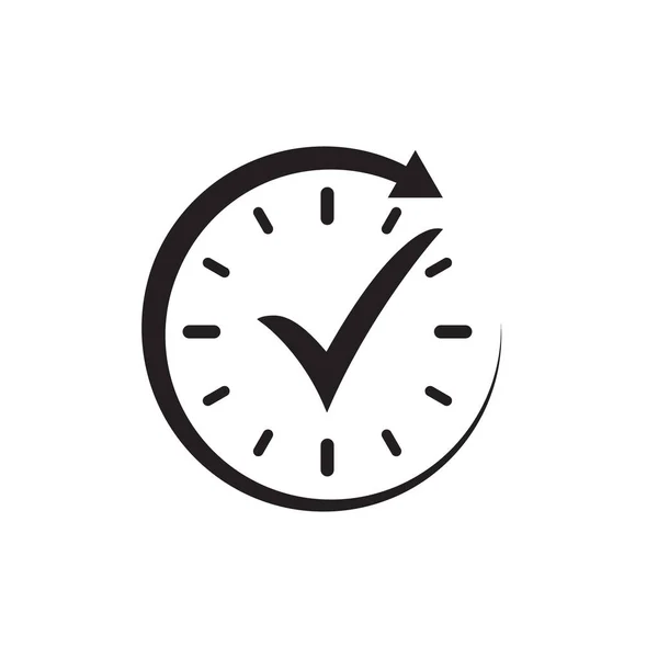 Marcar Marca Ícone Vetor Relógio —  Vetores de Stock