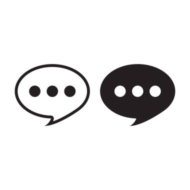 Uygulamalar ve web siteleri için konuşma balonu, sohbet balonu vektör simgesi