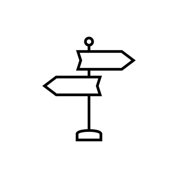 Wegweiser Symbol Liniensymbol Isoliert — Stockvektor