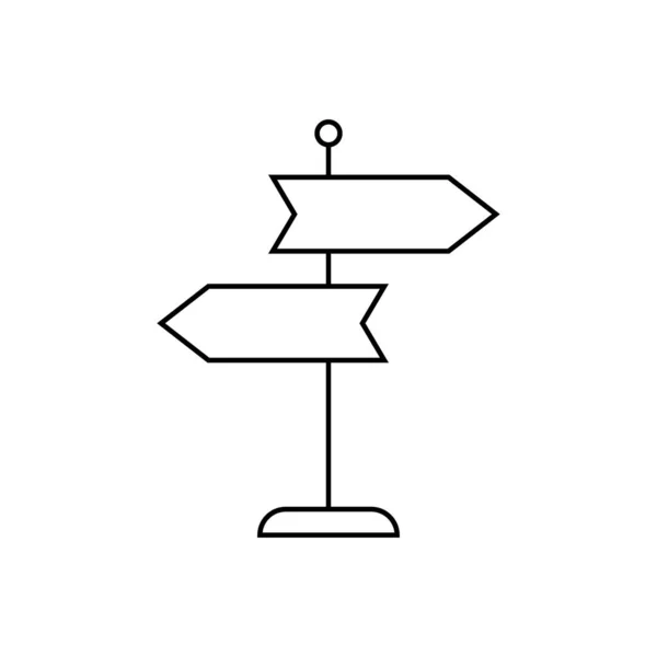 Wegweiser Symbol Liniensymbol Isoliert — Stockvektor