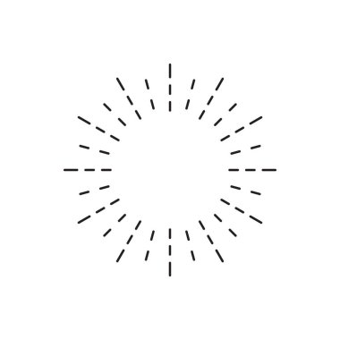 Klasik güneş patlaması. Beyaz arkaplanda yıldız patlaması tasarımı ögesi