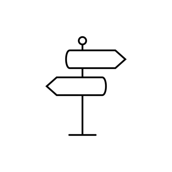 Wegweiser Symbol Wegweiser Symbol Isoliert — Stockvektor
