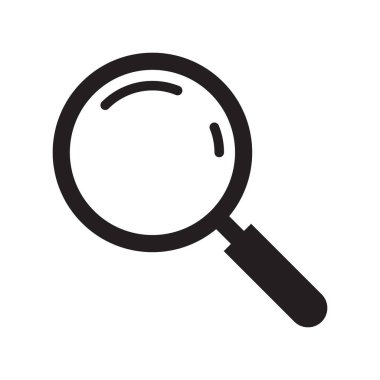 Arama simgesi. Büyüteç simgesi, vektör büyüteç ya da silindir işareti.