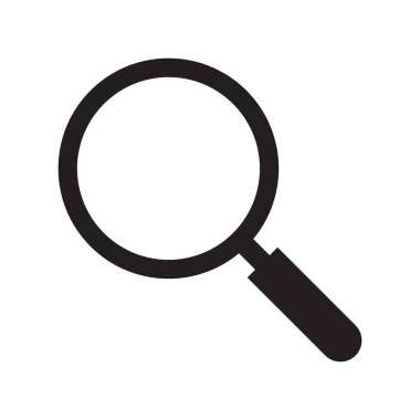 Arama simgesi. Büyüteç simgesi, vektör büyüteç ya da silindir işareti.