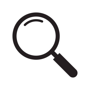 Arama simgesi. Büyüteç simgesi, vektör büyüteç ya da silindir işareti.