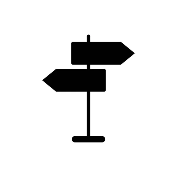 Pictogram Wegwijzer Pictogram Richting Geïsoleerd — Stockvector