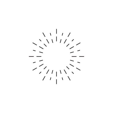 Klasik güneş patlaması. Beyaz arkaplanda yıldız patlaması tasarımı ögesi