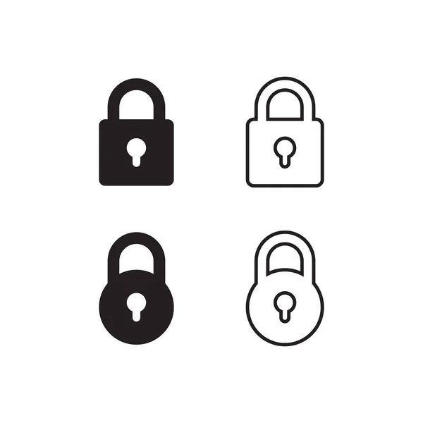 Lock Vector Icon Padlock Icon Vector Isolated Symbol — Stock Vector