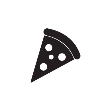 Pizza ikonu, pizza dilimi ikonu. Pizza parçası basit vektör simgesi.