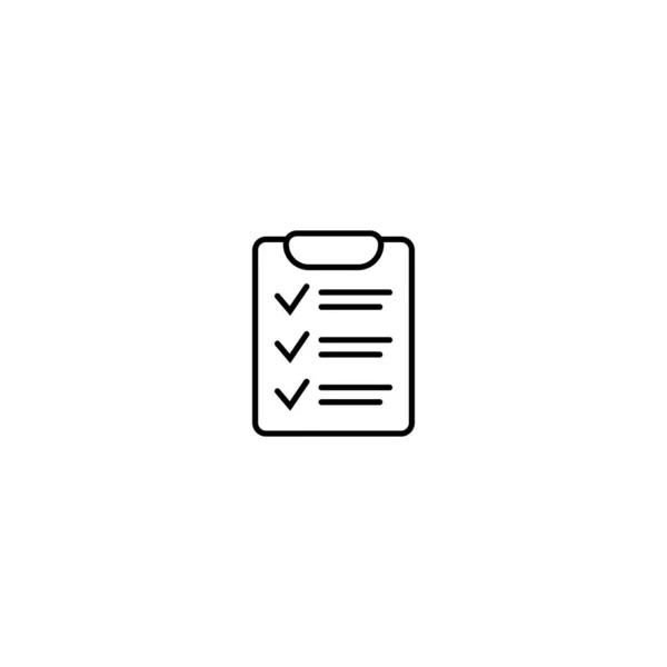 Icono Del Portapapeles Signo Lista Verificación Para Diseño Del Sitio — Archivo Imágenes Vectoriales