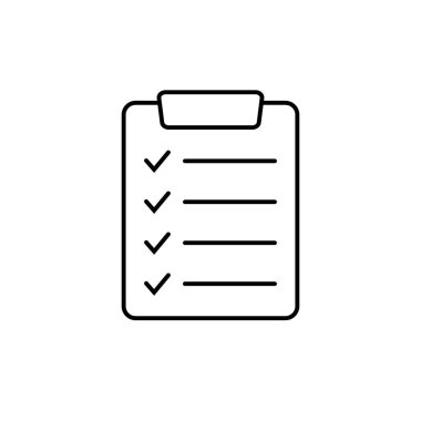 Pano simgesi. Web sitesi ve uygulama tasarımı için işaretleme listesi işareti.