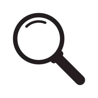 Arama simgesi. Büyüteç simgesi, vektör büyüteç ya da silindir işareti.