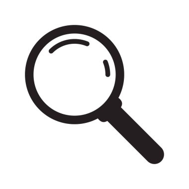 Arama simgesi. Büyüteç simgesi, vektör büyüteç ya da silindir işareti.