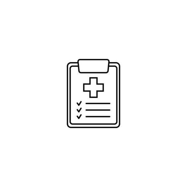 Значок Медицинской Записи Значок Медицинского Отчета Вектор Изолирован — стоковый вектор