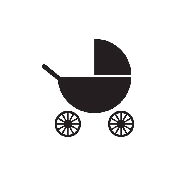 Ikona Dětského Kočárku Izolované Znamení Symbol Vektorové Ilustrace — Stockový vektor