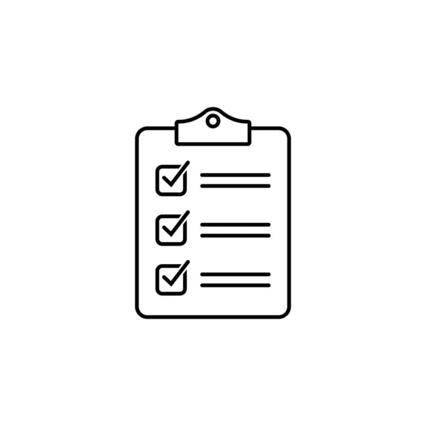 Klembord Icoon Checklist Teken Symbool Voor Website App Ontwerp — Stockvector