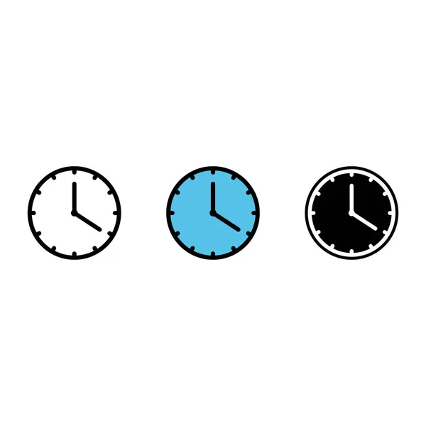 Icono Del Reloj Vector Icono Tiempo — Archivo Imágenes Vectoriales