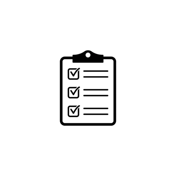 Icona Degli Appunti Checklist Segno Simbolo Sito Web App Design — Vettoriale Stock