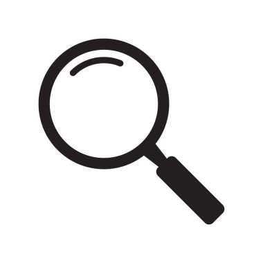 Arama simgesi. Büyüteç simgesi, vektör büyüteç ya da silindir işareti.