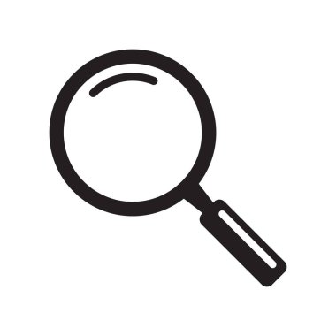 Arama simgesi. Büyüteç simgesi, vektör büyüteç ya da silindir işareti.