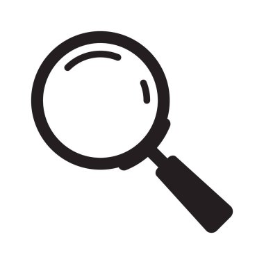 Arama simgesi. Büyüteç simgesi, vektör büyüteç ya da silindir işareti.