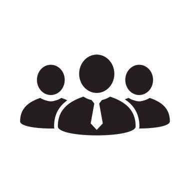 İnsanlar simgesi, grup simgesi vektörü izole edildi