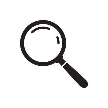 Arama simgesi. Büyüteç simgesi, vektör büyüteç ya da silindir işareti.