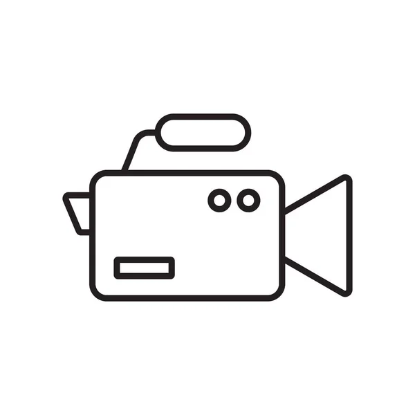 Videokamera Thin Line Icon Vektor — Stockvektor