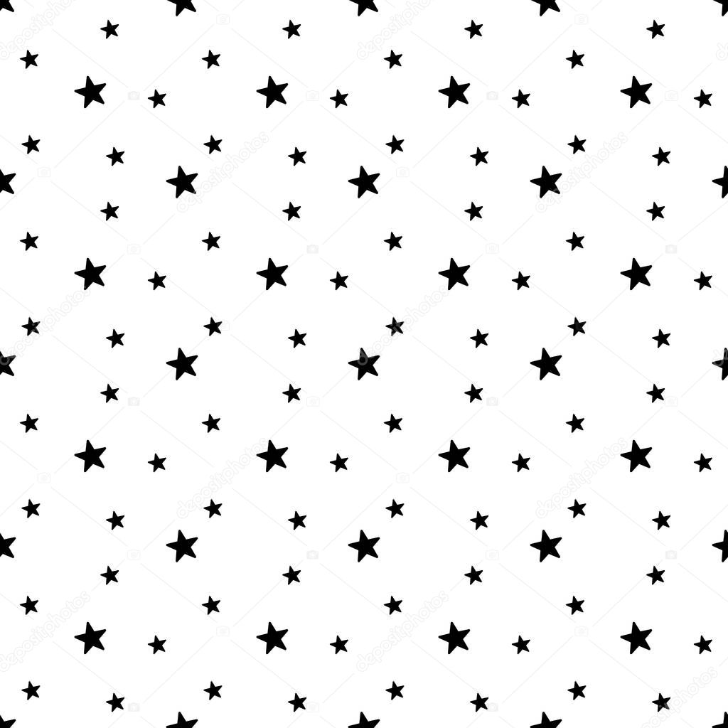 Vector seamless star pattern, star background.