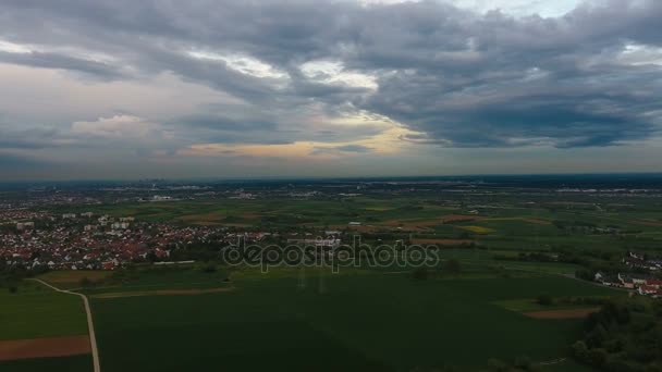 Aerial view over Rhine-Main-area — Stock Video