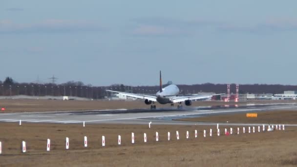 Atterrissage Avion Sur Piste Northwest Aéroport International Francfort — Video