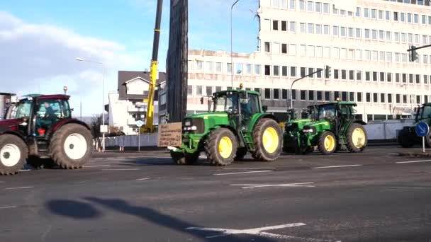 Wiesbaden Germany December 2019 2800 Farmers Protested Wiesbaden Governments New — Stock Video